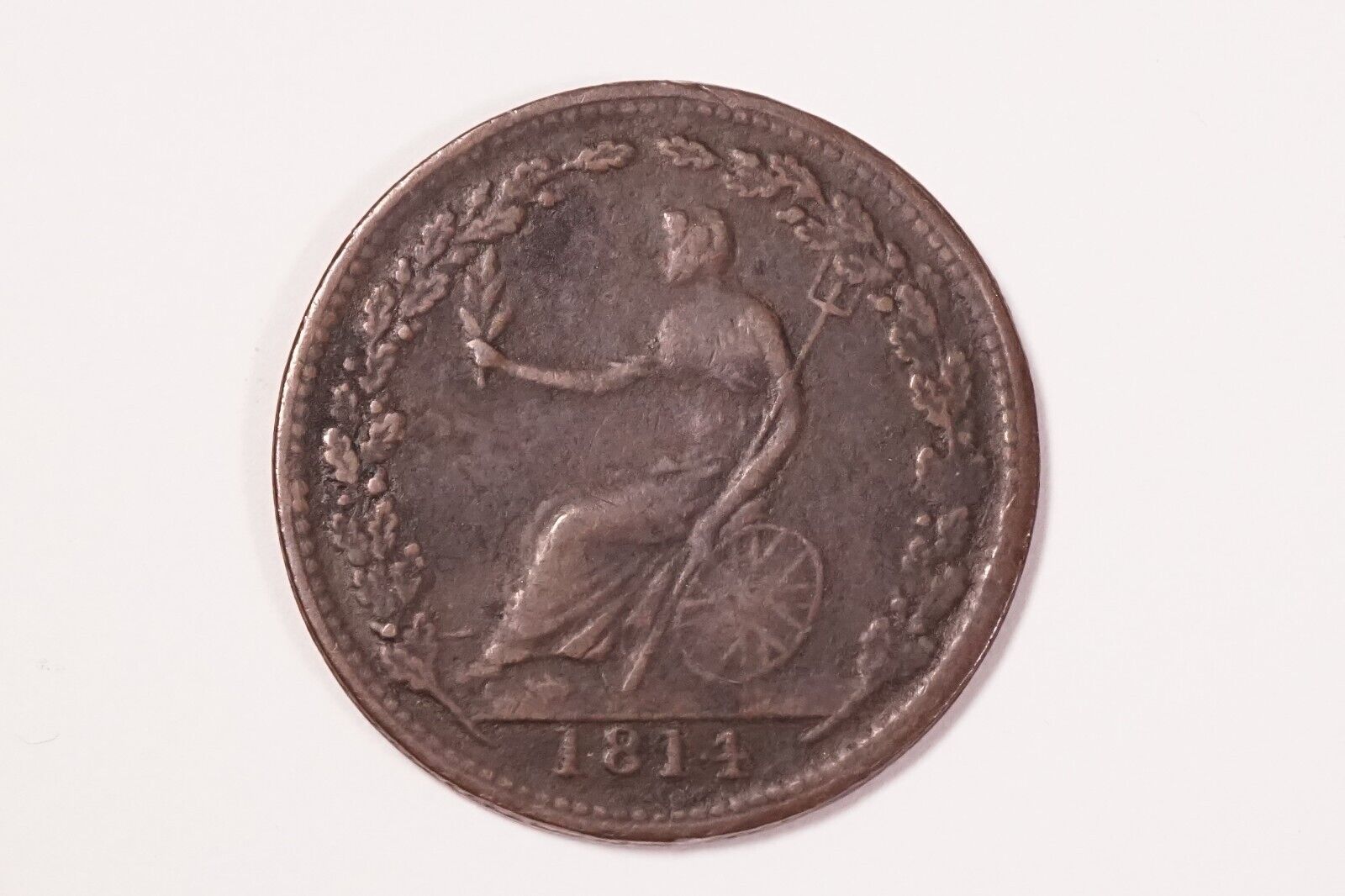 Canada 1814 Wellington Half Penny Token We-8a? #mon-1201