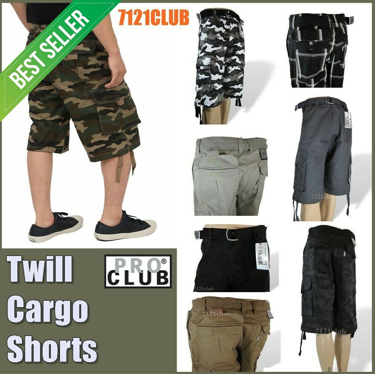 Pro Club Cargo Shorts Men Proclub Camo Combat Bdu Short Long Length Big And Tall