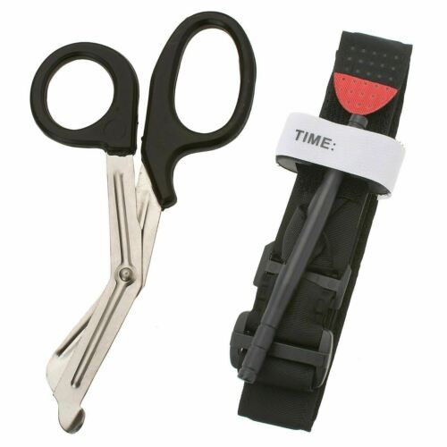 One Hand Tourniquet Combat Application First Aid Handed + Free Black Shear